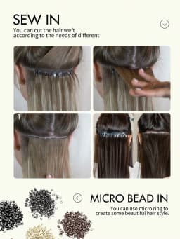 16inch Butterfly Weft Hair Extensions Human Hair Glueless OVO Pu Hole Genius Hand Tied Invisible DIY Double Weft Hair Extensions