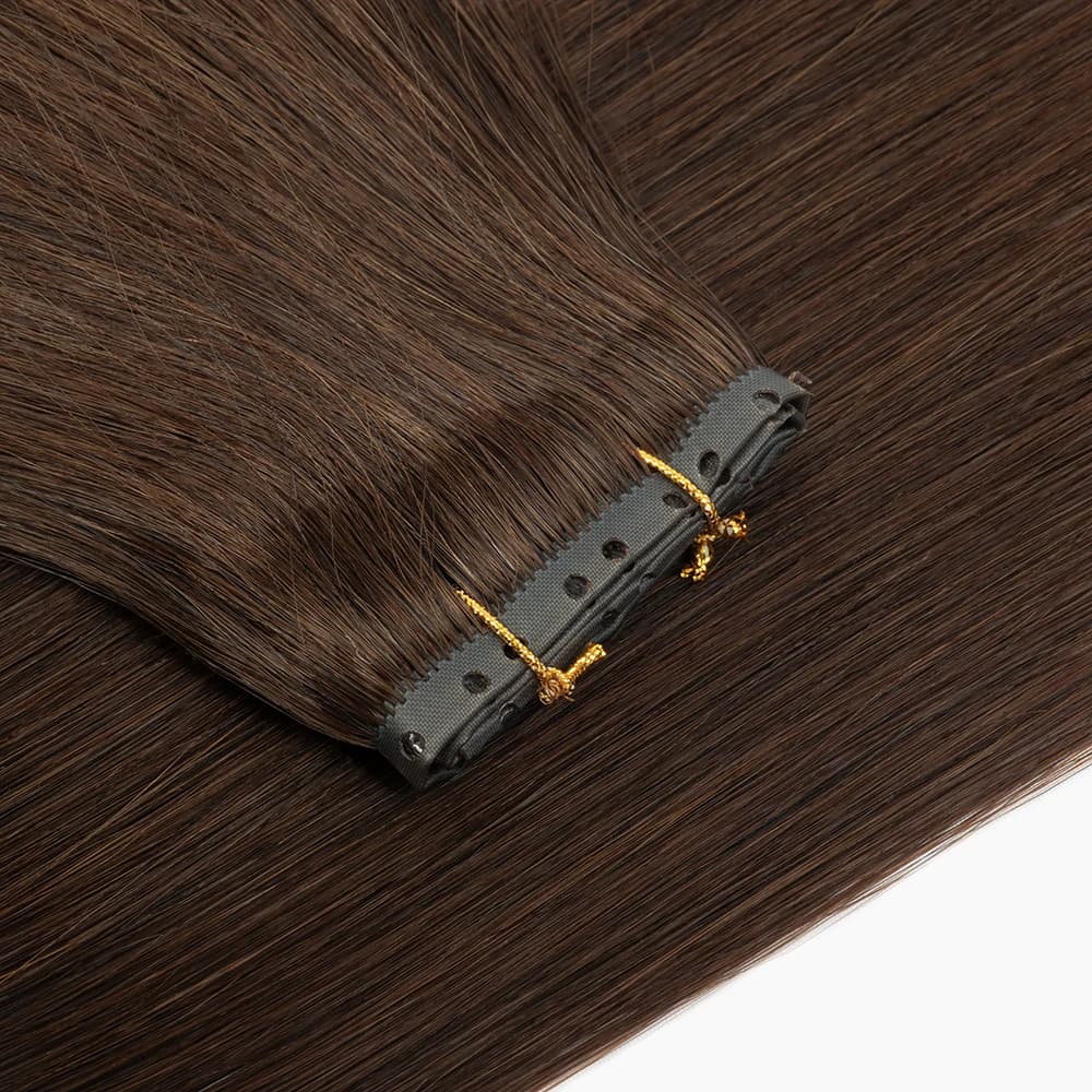 16inch Butterfly Weft Hair Extensions Human Hair Glueless OVO Pu Hole Genius Hand Tied Invisible DIY Double Weft Hair Extensions