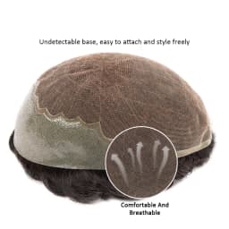 Lace PU Toupee Human Hair Wig Men Toupee Indian Human Hair System Unit Hairpiece Man Capillary Prothesis Natural Human Hair Wigs