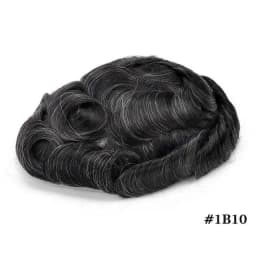 Lace PU Toupee Human Hair Wig Men Toupee Indian Human Hair System Unit Hairpiece Man Capillary Prothesis Natural Human Hair Wigs