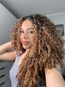 Frizira 4/27 Highlight Burmese Curly 3 IN 1 Half Wigs Human Hair Machine Wig Ready to Wear Clip In With Drawstring Beginner Friendly