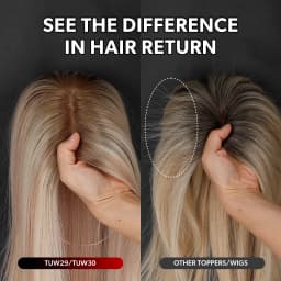Real Human Hair Toppers for Women 7.5x7.5 Inch Silk Large Base No Bangs 130% Density Hairpieces for Adding Volume And Length