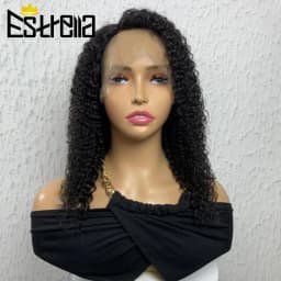Deep Curly Transparent Lace Front Human Hair Wigs For Women Human Hair Natural Black Brazilian Cury Human Hair Wigs Pre Plucked
