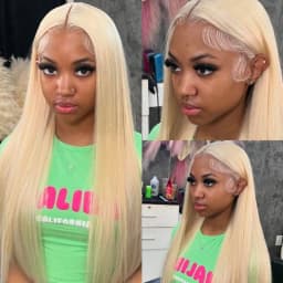 613 13x6 Hd Lace Frontal Wig Human Hair 200% Density Blonde Wig Straight Lace Front Human Hair Wig Pre Plucked 13x4 Lace Front Wigs For Women 38 40 42 inch