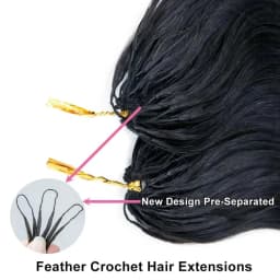 Body Wave Crochet Human Hair 12A Pre-Separated Knotless Crochet Virgin Feather Hair Extensions Human Afro Hair For Women