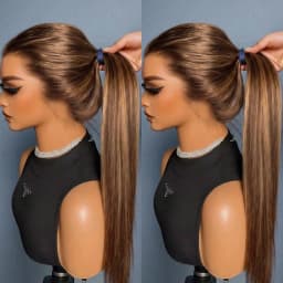 250% Density Full Hd Lace Front Wig 360 4/27 Highlight Ombre Lace Wigs 30 40 Inch Bone Straight Human Hair Pre Plucked HD Lace Frontal Wig 100% Human Hair For Women