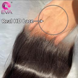 Eva Hair 13x4 HD Lace Frontal Closure Straight & Body Wave 100% Human Hair Invisible Real HD Lace Frontal Only Melt Skins Pre Plucked 5x5 HD Lace Closures Deep Parting 2x6 HD Lace Closure Natural Black