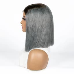 12A Double Drawn 2x6 Lace Closure Bone Straight Bob Human Hair Wigs 250% Density Brazilian Remy Human Hair Wig for Black Women