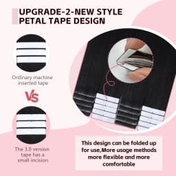 Sweetmet Invisible Tape in Hair Extensions Real Human Hair 3rd-Generation Pro3.0#1 Jet Black Color 20pcs 30g-50g 14inch-22inch Seamless Injected Hand-Tied Remy Quality Invisi Edge Tape in Extensions(#1)