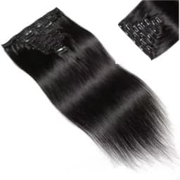 High Quality Clip In Hair Extensions Long Straight Invisible Seamless Hair Pieces 100% Human Hair Looking Hair Additions For Thickening And Lengthening Sleek Manageable Perfect for Daily Use 3 Days Fast Delivery