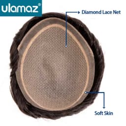 Most Durable Men's Wigs Silk Base Male Hair Prosthesis Natural Scalp Hair System For Man Diamond Lace PU Wigs Toupee Human Hair