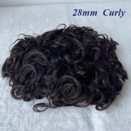 Curly Brown Color Men's Wig Male Hair Prosthesis Mono Hair Wigs For Men Durable Men's Wigs 100% Human Hair Prosthesis for Men