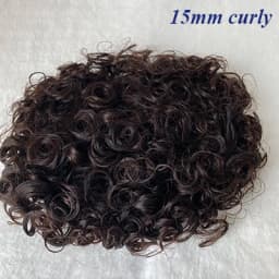 Curly Brown Color Men's Wig Male Hair Prosthesis Mono Hair Wigs For Men Durable Men's Wigs 100% Human Hair Prosthesis for Men