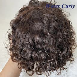 Curly Brown Color Men's Wig Male Hair Prosthesis Mono Hair Wigs For Men Durable Men's Wigs 100% Human Hair Prosthesis for Men