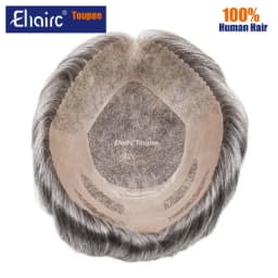 Bond--Male Hair Prosthesis Mono Lace,PU Front And NPU Back Men's Wig Durable Men's Capillary Prothesis 100% Natural Wigs For Men