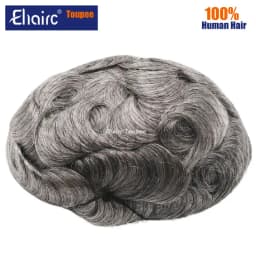 Bond--Male Hair Prosthesis Mono Lace,PU Front And NPU Back Men's Wig Durable Men's Capillary Prothesis 100% Natural Wigs For Men