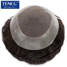 Hollywood Toupee Men Wig Swiss Lace Wigs For Men 100% Natural Human Hair Toupee Male Hair Prosthesis Exhuast Systems Male Wig