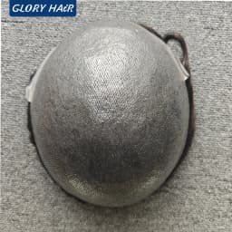 OS106 0.05-0.06mm Male Thin Skin Double Knot Hair Toupee 100% Density Indian Human Hair Prosthesis For Bald Men Hair Loss
