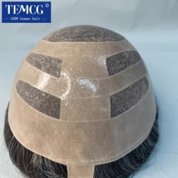 Bond-Mono & Pu Front And NPU Back More Durable Male Hair Prosthesis Natural Human Hair Toupee Men Wig Exhuast System Male Wig