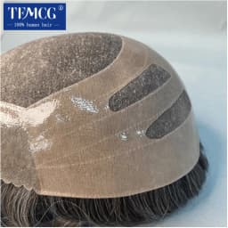 Bond-Mono & Pu Front And NPU Back More Durable Male Hair Prosthesis Natural Human Hair Toupee Men Wig Exhuast System Male Wig