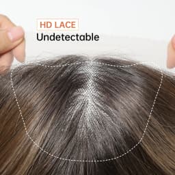 HAIRCUBE Mixed Brown Straight Wigs Dark Roots Natural Hairline 13*6 Transparent Lace Front Synthetic Wig For Women Daily Cosplay