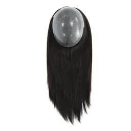 Women Topper Full PU 0.04-0.06mm Human Hair Wigs Straight 100% Human Hairpiece Blonde Hair System Capillary Prosthesis Natural