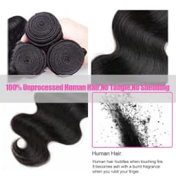 Body Wave Bundles with Frontal Brazilian Human Hair 3 Bundles with 13x4 Lace Frontal 100% Virgin Hair Body Wave Natural Bundles