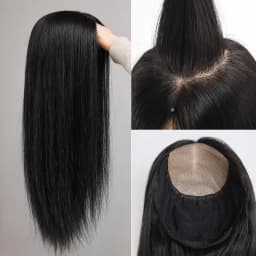 Silky Straight Silk Base Wigs 100% Human Hair 180% Density Silk Base Human Hair Wig with Baby Hair For Women