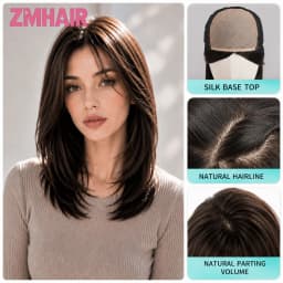 Silky Straight Silk Base Wigs 100% Human Hair 180% Density Silk Base Human Hair Wig with Baby Hair For Women