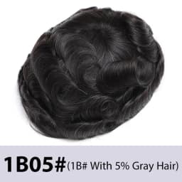 OCT Men's Wig French Lace&Silicone Microskin Male Hair Prosthesis Natural Human Hair Wigs Exhaust Systems Toupee Men Hairpieces
