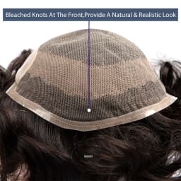 OCT Men's Wig French Lace&Silicone Microskin Male Hair Prosthesis Natural Human Hair Wigs Exhaust Systems Toupee Men Hairpieces