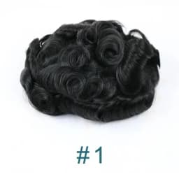 Natural Hairline 1b65 1B80 1b40 Grey Male Remy Human Hair Wigs Replacement Capillary Prosthes Afro Black Old Man Real Hairpieces