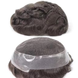 Men's Capillary Prothesis Lace PU Toupee Men Wigs For Men Wig Soft Male Hair Prosthesis 100% Human Hair System Natural Hairpiece