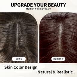 12 Inch Ombre Brown Wigs Human Hair for Women Short Straight Remy Human Hair Wigs With Bangs Brown Natural Hair Real Human Hair