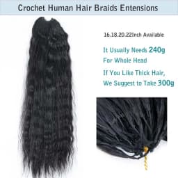 Wet and Wavy Human Hair Crochet Braids Extensions Pre Separated Burmese Remy Hair Bundles With Loop Knotless For Braiding