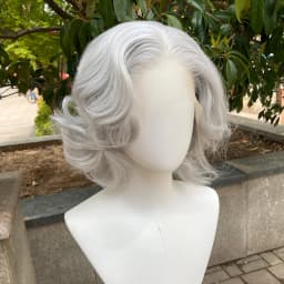 Sliver Grey Short Curly 13X4 Synthetic Lace Front Wigs for Women Older Lady Glueless Synthetic Wigs Gray Free Part 150% Density