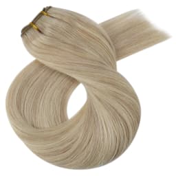 Moresoo Human Hair Bundles Ombre Sew in Extensions Remy Brazilian Hair Natural Straight 100G Hair for Women 100% Real Human Hair