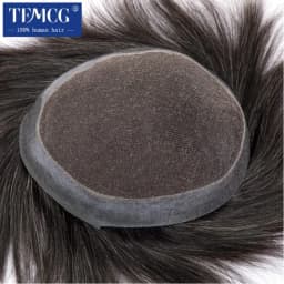 Australia Toupee Men Breathable Swiss Lace PU Base Wigs For Men Natural Hairline Replacement System Unit Male Hair Prosthesis