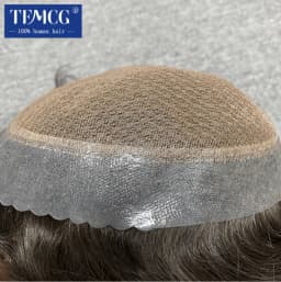 Promotion Australia-Double Layers Male Hair Prosthesis Human Hair Toupee Men's Wig Lace PU Base Breathable System Wigs For Men