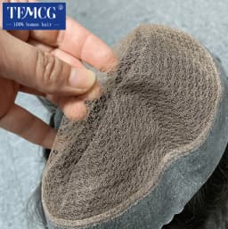 Promotion Australia-Double Layers Male Hair Prosthesis Human Hair Toupee Men's Wig Lace PU Base Breathable System Wigs For Men