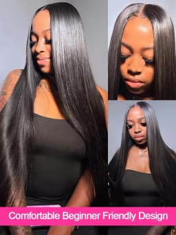 5x5 Pre Cut Hd Lace Closure Wigs 230% Glueless Wigs Human Hair Ready To Wear Bone Straight Lace Front Wigs Human Hair For Women