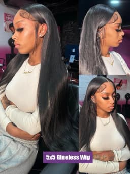 5x5 Pre Cut Hd Lace Closure Wigs 230% Glueless Wigs Human Hair Ready To Wear Bone Straight Lace Front Wigs Human Hair For Women
