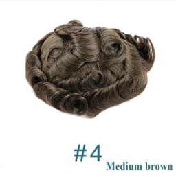 Natural Human Hair Men Toupee Natural Hairline Durable Full PU 0.1mm Base Black Grey Undetectable Man Wigs Capillary Prosthesis