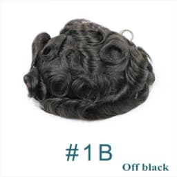 Natural Human Hair Men Toupee Natural Hairline Durable Full PU 0.1mm Base Black Grey Undetectable Man Wigs Capillary Prosthesis