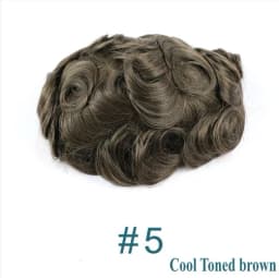 Natural Human Hair Men Toupee Natural Hairline Durable Full PU 0.1mm Base Black Grey Undetectable Man Wigs Capillary Prosthesis