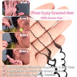 Deep Wave Knotless Pre-Separated Crochet Hair Extensions Human Hair Kinky Curly Crochet Feather Human Hair Extensions 100g/Pack