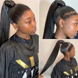 Natural Color Full Lace Wigs Pre Plucked Straight Full Lace Wig Transparent Straight Human Hair Wigs Brazilian Remy Hair