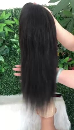 Natural Color Full Lace Wigs Pre Plucked Straight Full Lace Wig Transparent Straight Human Hair Wigs Brazilian Remy Hair