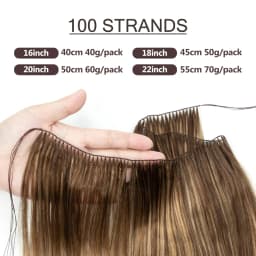 VADES Invisible Feather Hair Extensions Human Hair Long Straight Hair Extension Natural Sew In Microring Hair Weft for Women