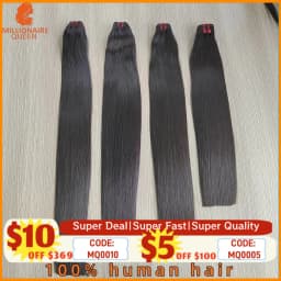20A Super Double Drawn Virgin Straight Weaving Bundles Raw Human Hair Vietnamese Unprocessed Hair Extensions Millionaire Quee
